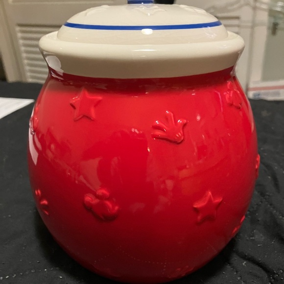 Vintage Disney Mickey and Minnie Mouse Ceramic Cookie Jar - Picture 2 of 8